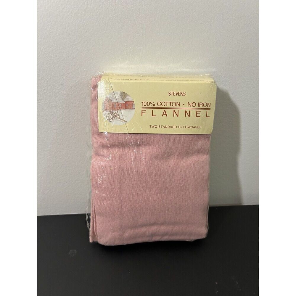 Stevens 2 Standard Flannel Pillowcase 100% Cotton No Iron English Rose 0496